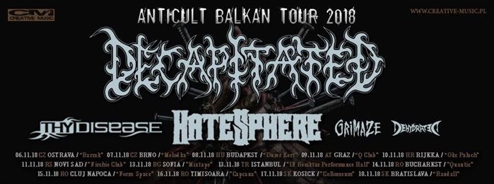 Anticult Balkan Tour 2018 - 17. 11. 2018 - Košice, Collosseum