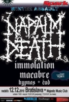 NAPALM DEATH, IMMOLATION, MACABRE, HYPNOS, »AD - Bratislava, Randal - 12. decembra 2010