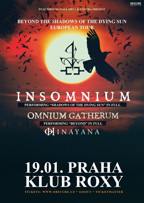 INSOMNIUM, OMNIUM GATHERUM, HINAYANA - Praha, Roxy - 19. ledna 2025