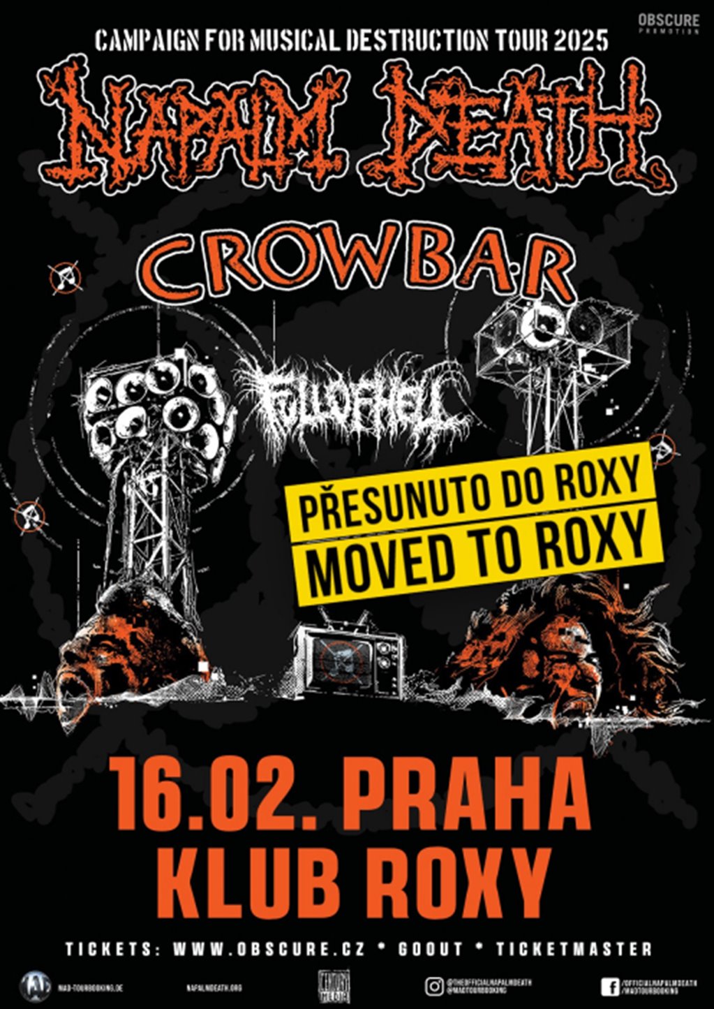 NAPALM DEATH, CROWBAR, FULL OF HELL, BRAT