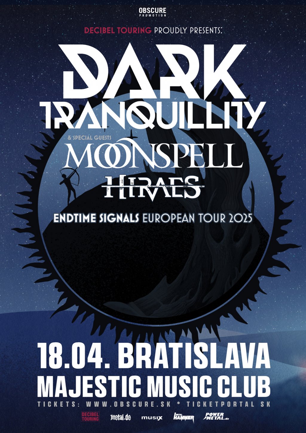 DARK TRANQUILLITY, MOONSPELL, HIRAES