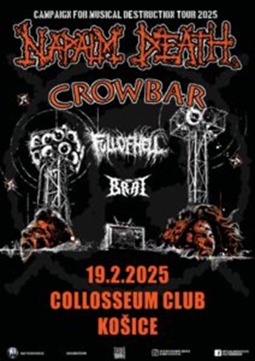 NAPALM DEATH, CROWBAR, FULL OF HELL, BRAT