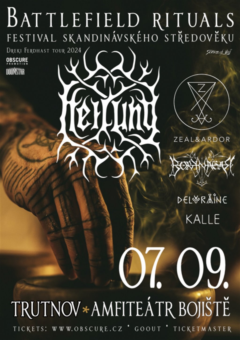 HEILUNG, ZEAL AND ARDOR, BORKNAGAR, DELORAINE a KALLE