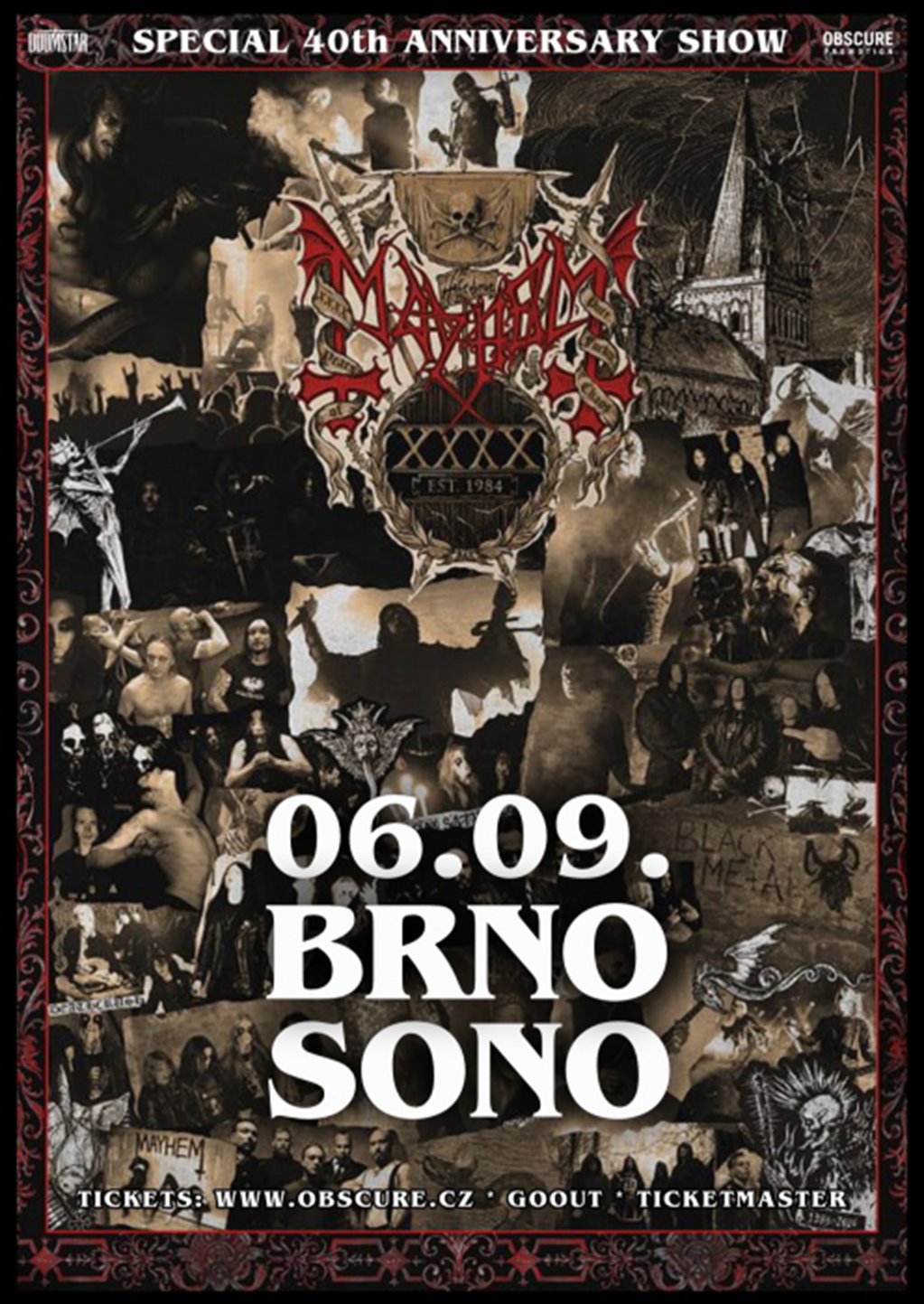 MAYHEM - Special 40th Anniversary show v Brně