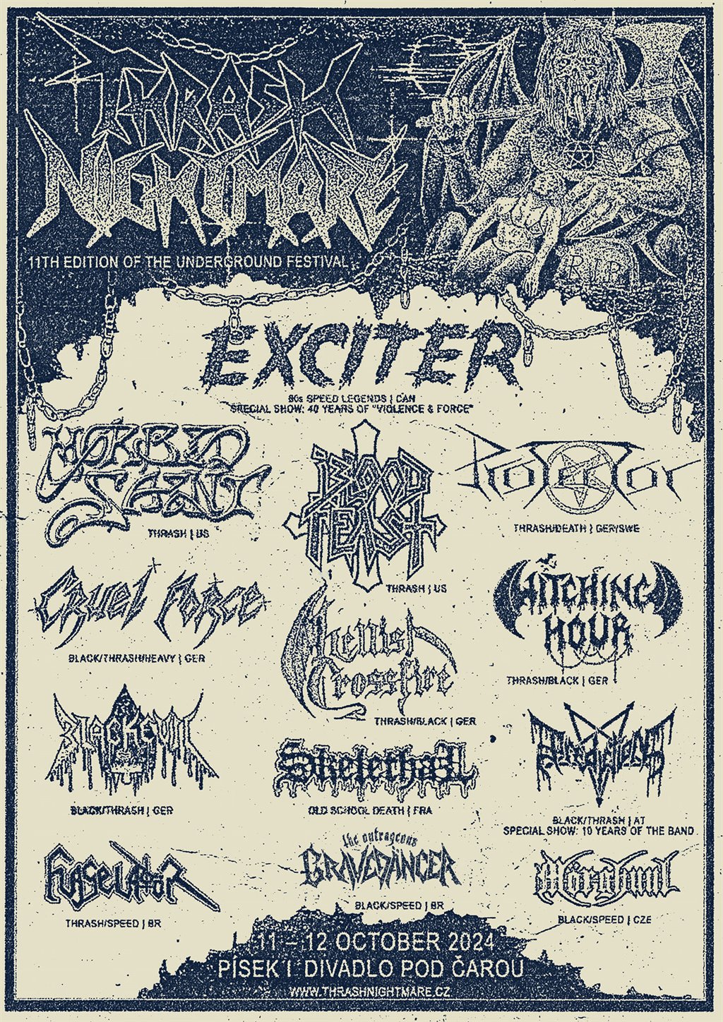 THRASH NIGHTMARE XI s hracím plánem + Spotify playlist