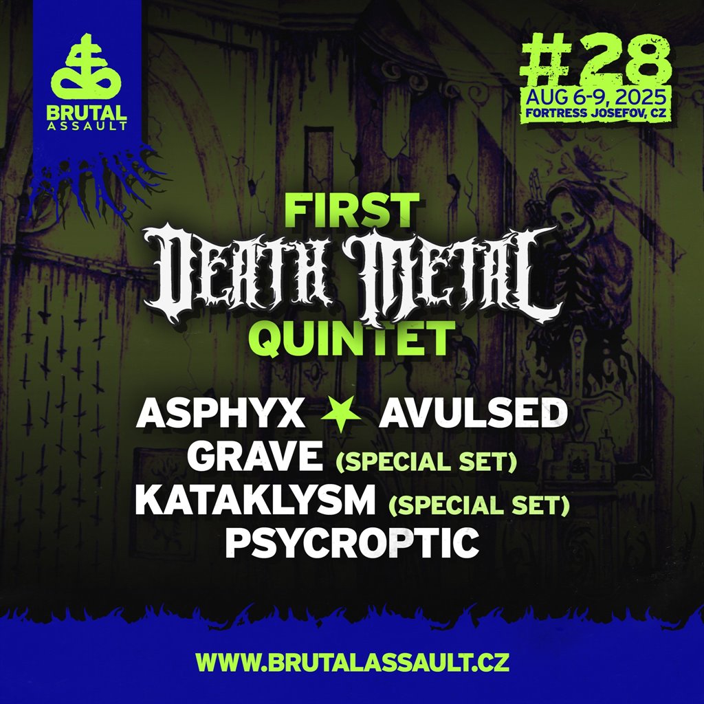 Pětice deathmetalových kapel pro příští ročník BRUTAL ASSAULT-u