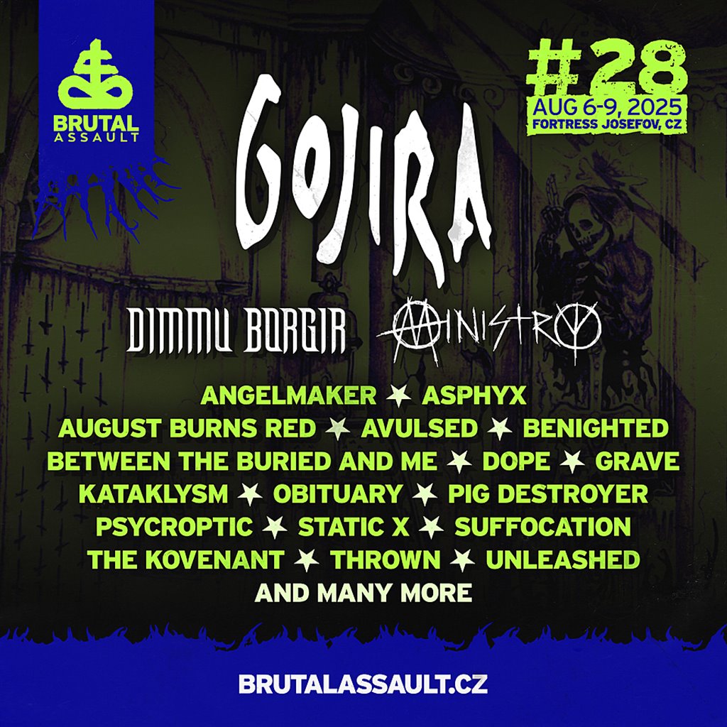 BRUTAL ASSAULT 2025 sčítá prvních 20 kapel