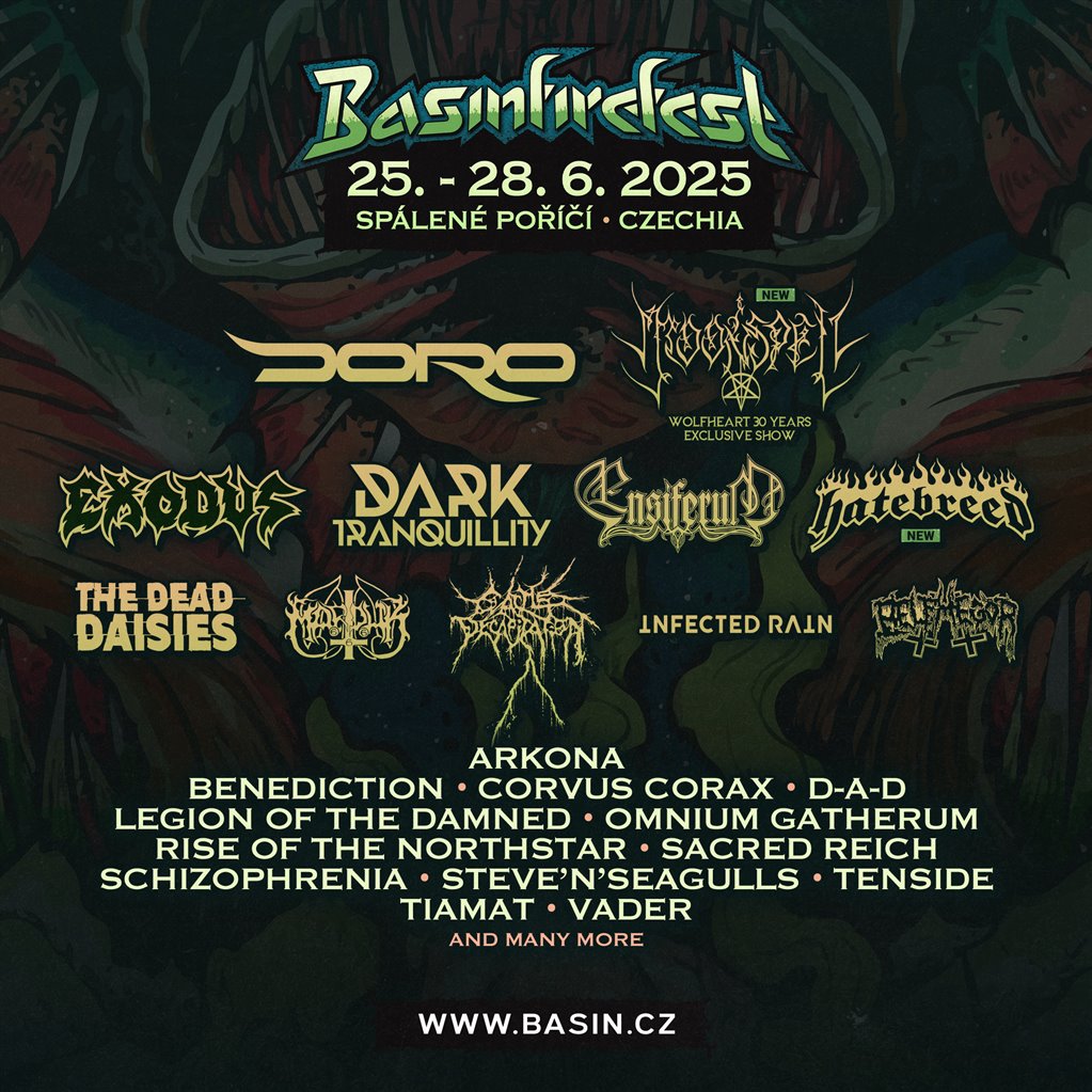 Basinfire 2025: Představujeme další velká jména – MOONSPELL, ENSIFERUM i THE DEAD DAISIES!